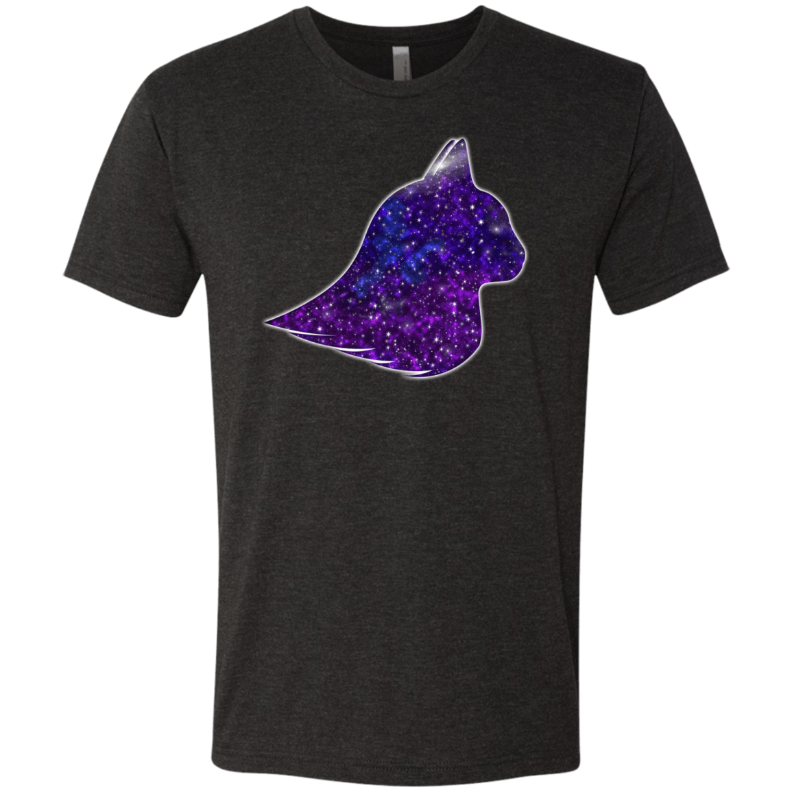 T-Shirts Vintage Black / S Galaxy Cat Men's Triblend T-Shirt