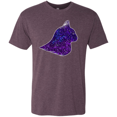 T-Shirts Vintage Purple / S Galaxy Cat Men's Triblend T-Shirt