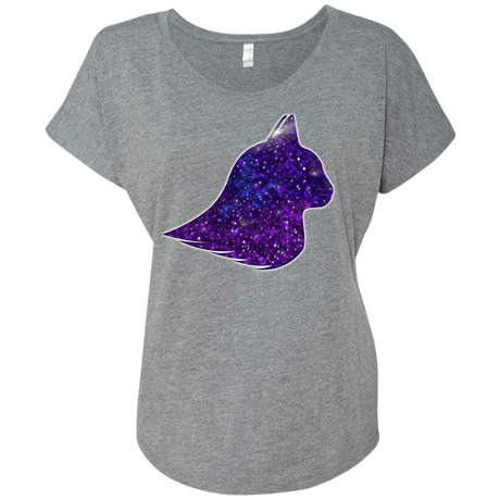 T-Shirts Premium Heather / X-Small Galaxy Cat Triblend Dolman Sleeve