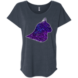T-Shirts Vintage Navy / X-Small Galaxy Cat Triblend Dolman Sleeve
