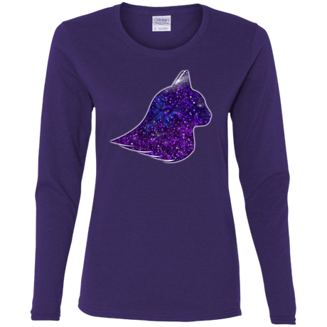 T-Shirts Purple / S Galaxy Cat Women's Long Sleeve T-Shirt