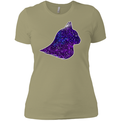 T-Shirts Light Olive / X-Small Galaxy Cat Women's Premium T-Shirt