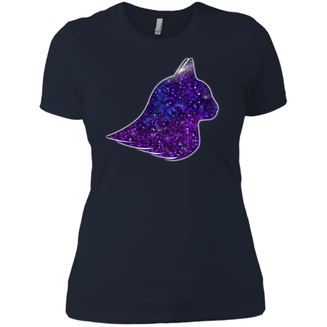 T-Shirts Midnight Navy / X-Small Galaxy Cat Women's Premium T-Shirt