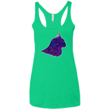 T-Shirts Envy / X-Small Galaxy Cat Women's Triblend Racerback Tank