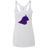 T-Shirts Heather White / X-Small Galaxy Cat Women's Triblend Racerback Tank