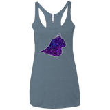 T-Shirts Indigo / X-Small Galaxy Cat Women's Triblend Racerback Tank