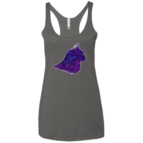 T-Shirts Premium Heather / X-Small Galaxy Cat Women's Triblend Racerback Tank