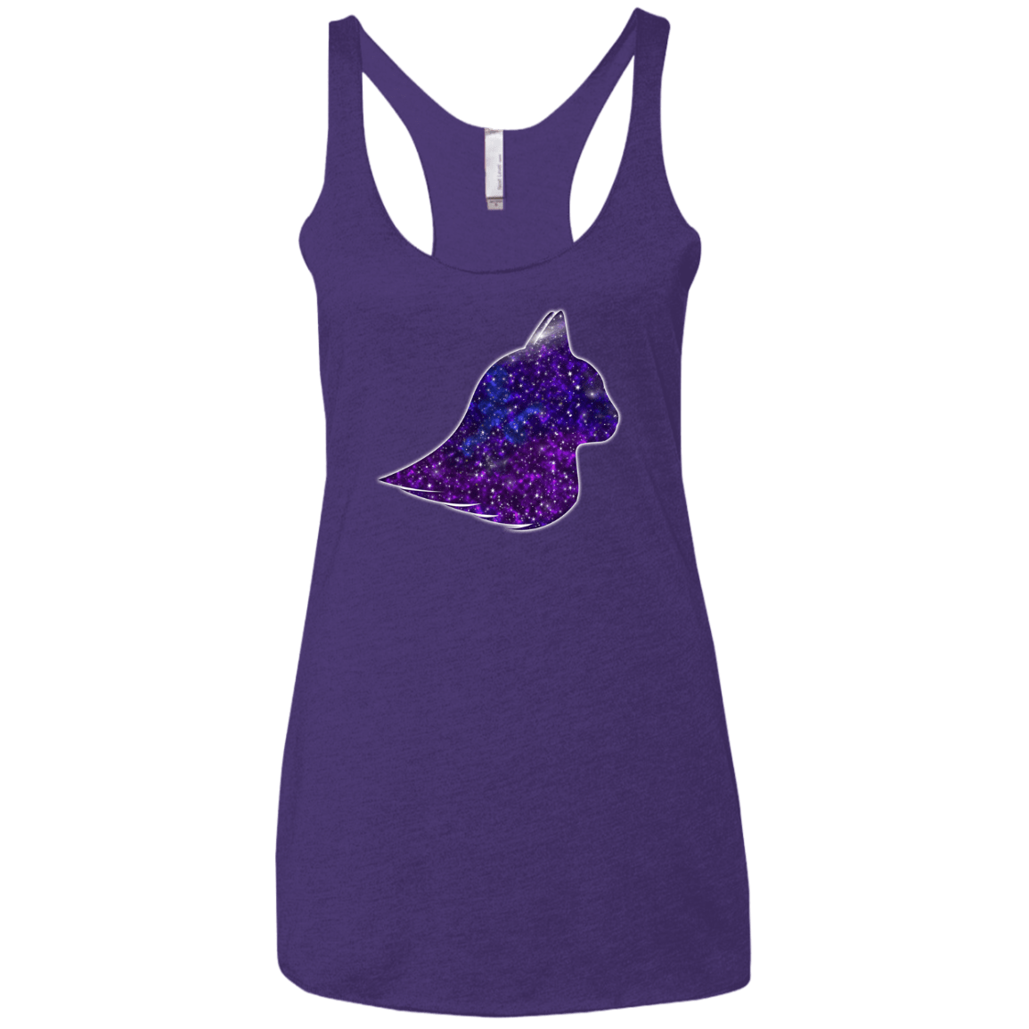 T-Shirts Purple Rush / X-Small Galaxy Cat Women's Triblend Racerback Tank