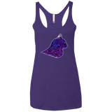T-Shirts Purple Rush / X-Small Galaxy Cat Women's Triblend Racerback Tank