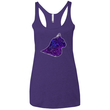 T-Shirts Purple Rush / X-Small Galaxy Cat Women's Triblend Racerback Tank