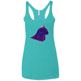 T-Shirts Tahiti Blue / X-Small Galaxy Cat Women's Triblend Racerback Tank