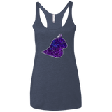 T-Shirts Vintage Navy / X-Small Galaxy Cat Women's Triblend Racerback Tank