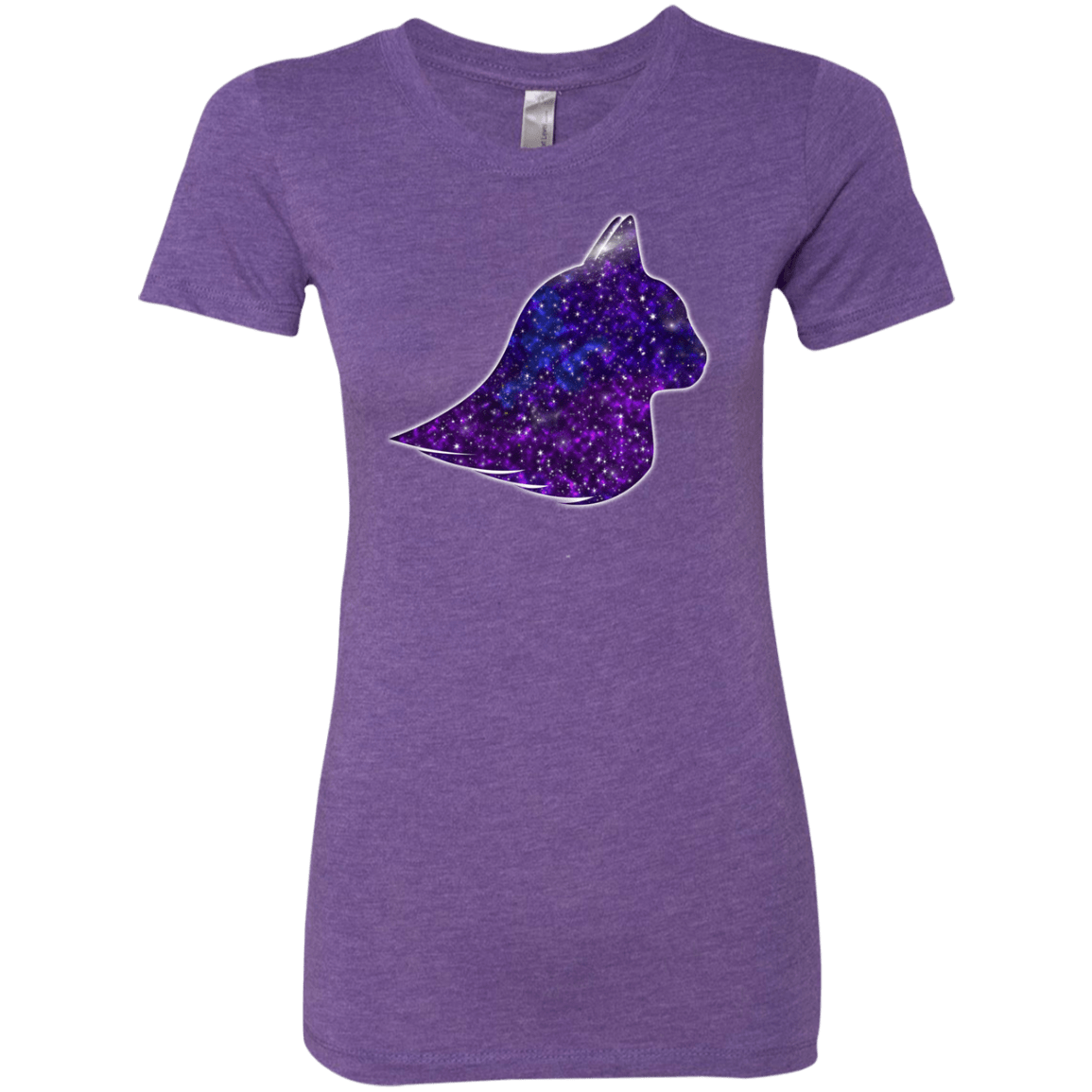 T-Shirts Purple Rush / S Galaxy Cat Women's Triblend T-Shirt