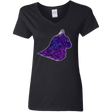 T-Shirts Black / S Galaxy Cat Women's V-Neck T-Shirt