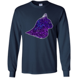 T-Shirts Navy / YS Galaxy Cat Youth Long Sleeve T-Shirt