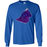 T-Shirts Royal / YS Galaxy Cat Youth Long Sleeve T-Shirt