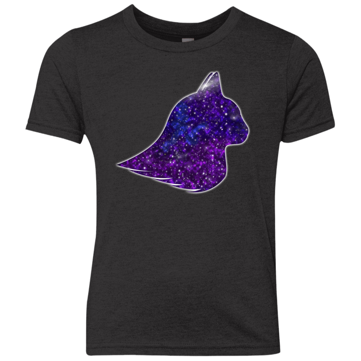 T-Shirts Vintage Black / YXS Galaxy Cat Youth Triblend T-Shirt
