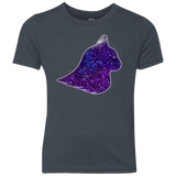 T-Shirts Vintage Navy / YXS Galaxy Cat Youth Triblend T-Shirt