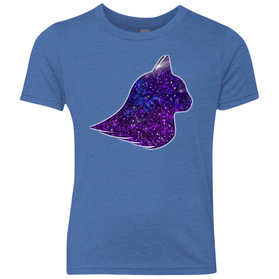 T-Shirts Vintage Royal / YXS Galaxy Cat Youth Triblend T-Shirt