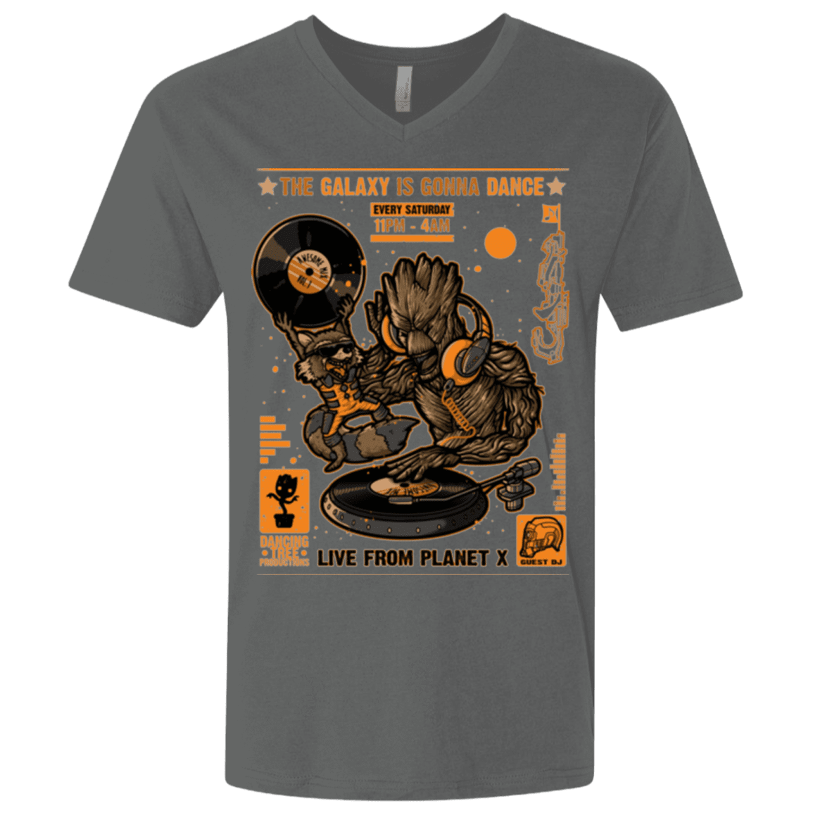 T-Shirts Heavy Metal / X-Small GALAXY GIG Men's Premium V-Neck