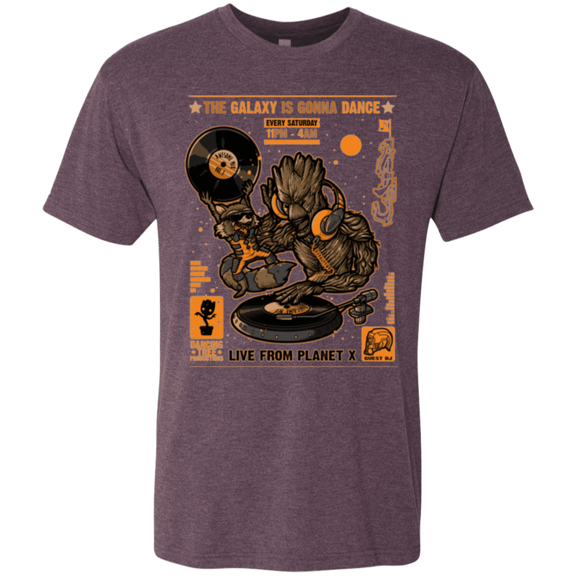 T-Shirts Vintage Purple / Small GALAXY GIG Men's Triblend T-Shirt