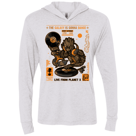 T-Shirts Heather White / X-Small GALAXY GIG Triblend Long Sleeve Hoodie Tee