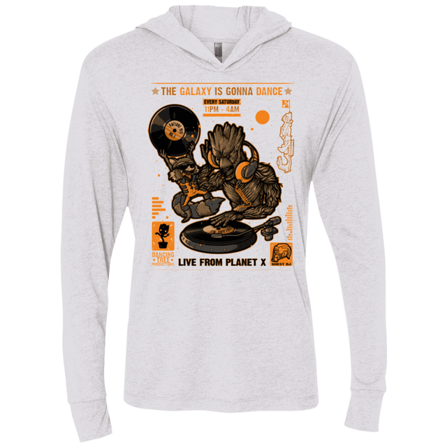 T-Shirts Heather White / X-Small GALAXY GIG Triblend Long Sleeve Hoodie Tee