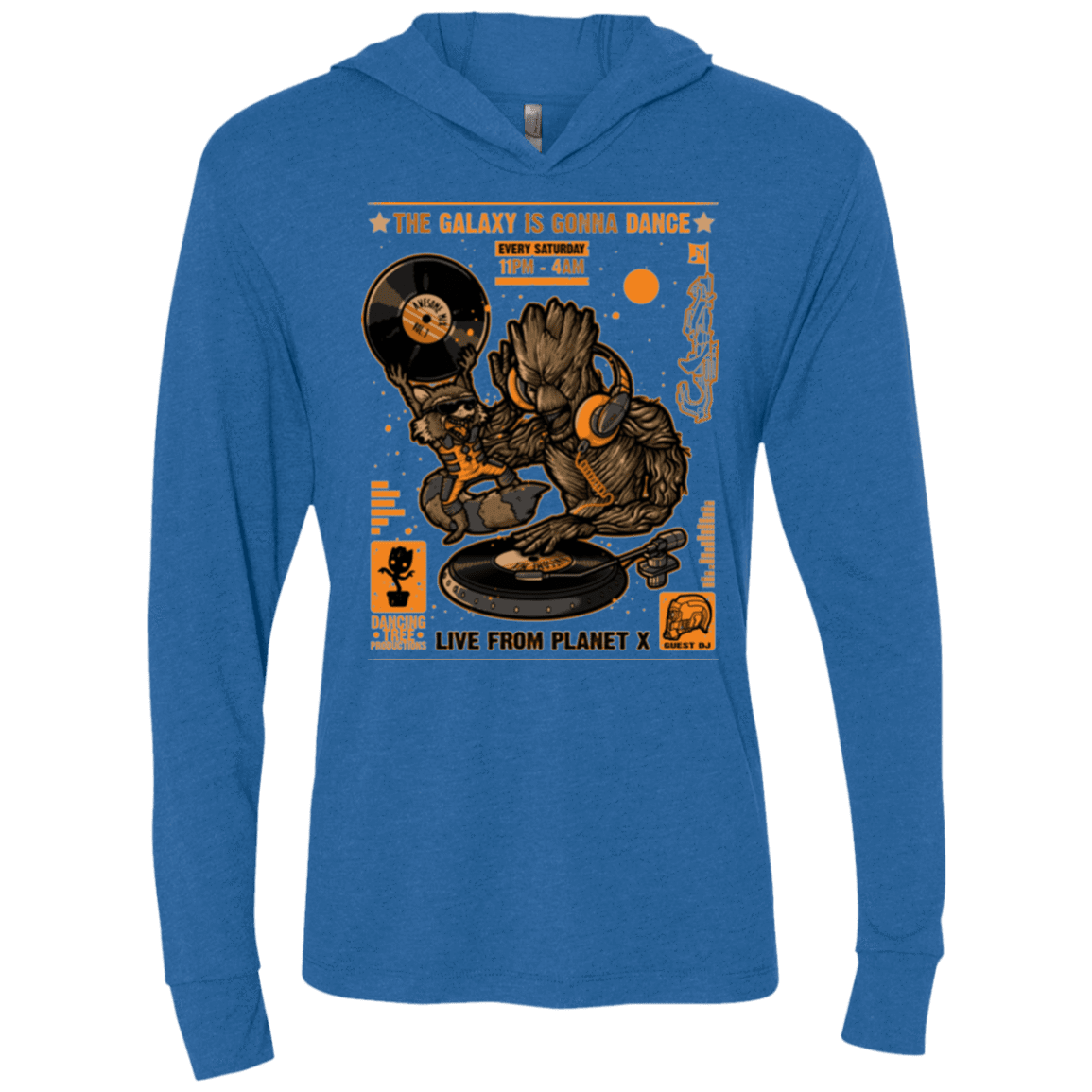 T-Shirts Vintage Royal / X-Small GALAXY GIG Triblend Long Sleeve Hoodie Tee