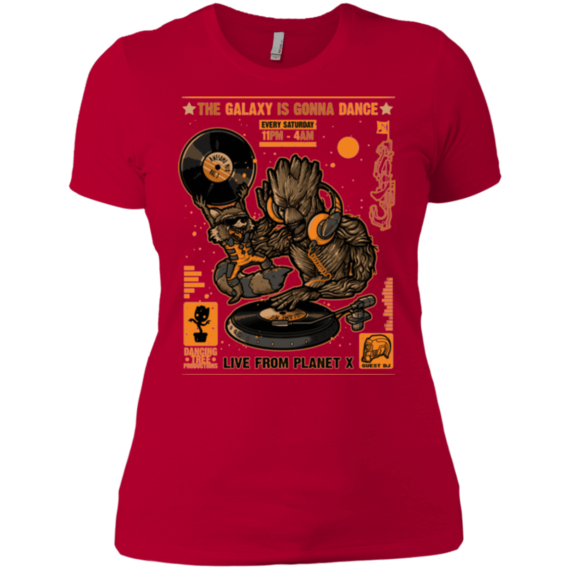 T-Shirts Red / X-Small GALAXY GIG Women's Premium T-Shirt