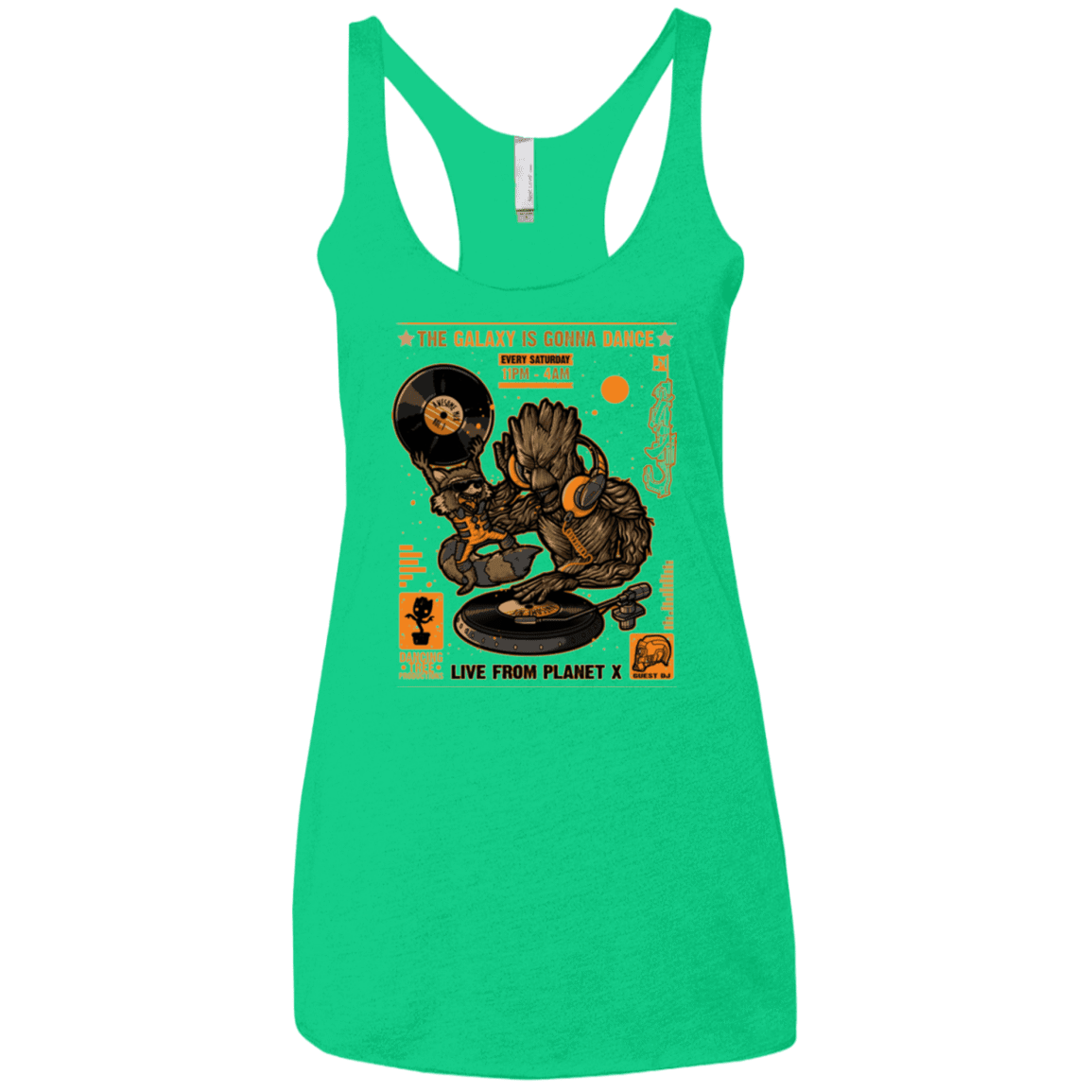 T-Shirts Envy / X-Small GALAXY GIG Women's Triblend Racerback Tank