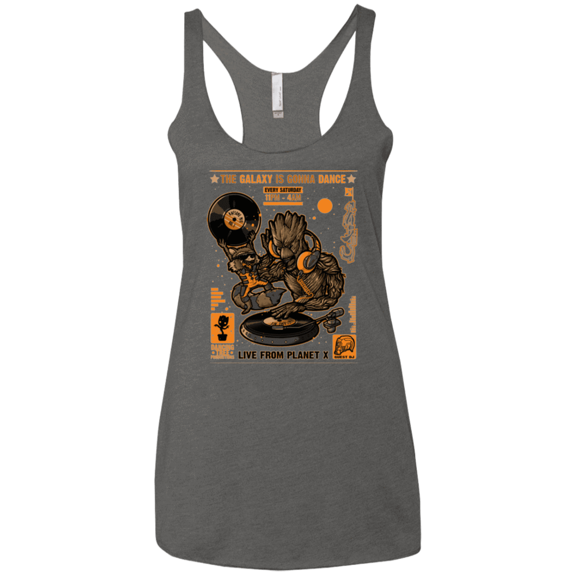 T-Shirts Premium Heather / X-Small GALAXY GIG Women's Triblend Racerback Tank