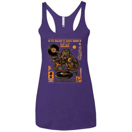 T-Shirts Purple / X-Small GALAXY GIG Women's Triblend Racerback Tank