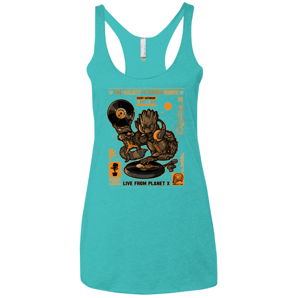 T-Shirts Tahiti Blue / X-Small GALAXY GIG Women's Triblend Racerback Tank