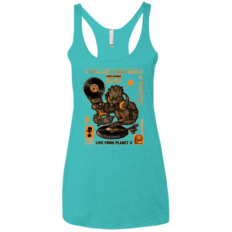 T-Shirts Tahiti Blue / X-Small GALAXY GIG Women's Triblend Racerback Tank