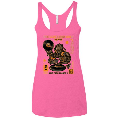 T-Shirts Vintage Pink / X-Small GALAXY GIG Women's Triblend Racerback Tank