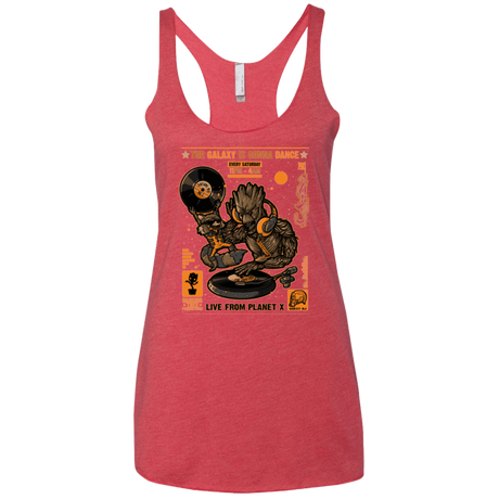 T-Shirts Vintage Red / X-Small GALAXY GIG Women's Triblend Racerback Tank