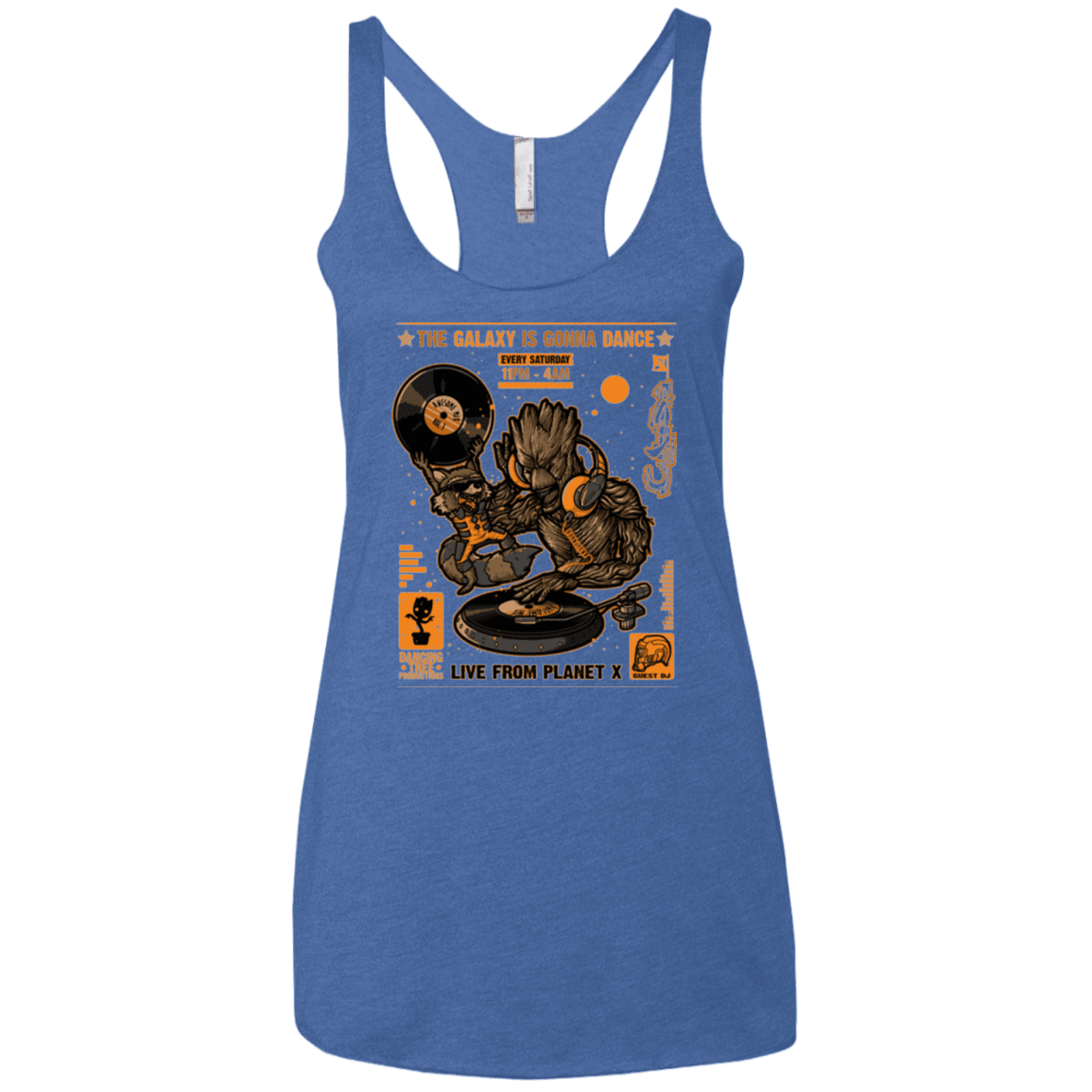 T-Shirts Vintage Royal / X-Small GALAXY GIG Women's Triblend Racerback Tank