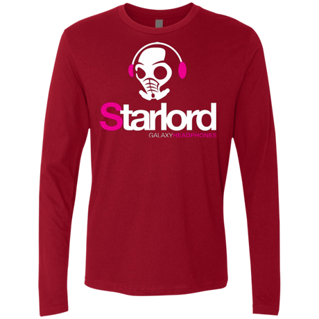 T-Shirts Cardinal / Small Galaxy Headphones Men's Premium Long Sleeve