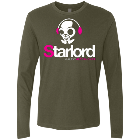 T-Shirts Military Green / Small Galaxy Headphones Men's Premium Long Sleeve