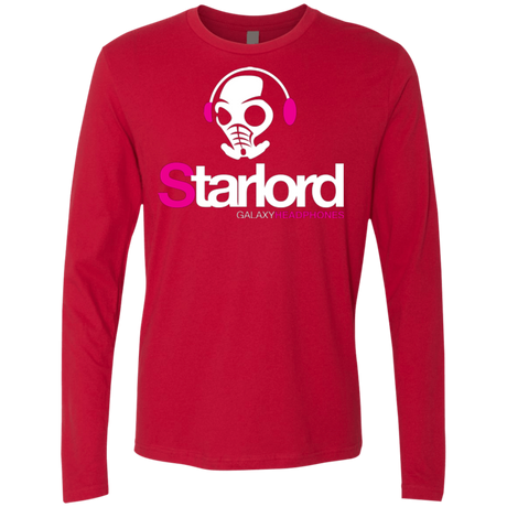 T-Shirts Red / Small Galaxy Headphones Men's Premium Long Sleeve