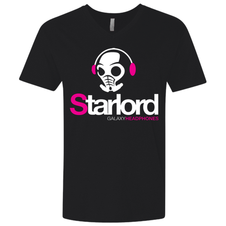 T-Shirts Black / X-Small Galaxy Headphones Men's Premium V-Neck