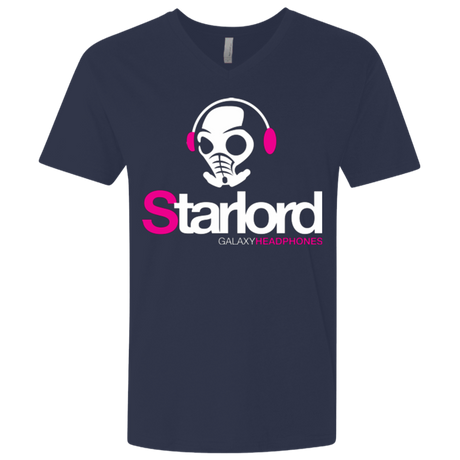T-Shirts Midnight Navy / X-Small Galaxy Headphones Men's Premium V-Neck