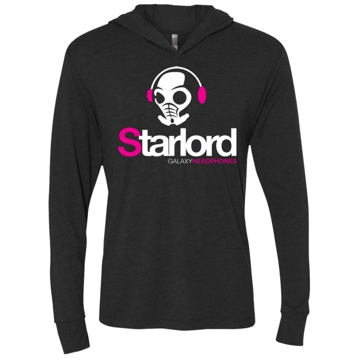 T-Shirts Vintage Black / X-Small Galaxy Headphones Triblend Long Sleeve Hoodie Tee