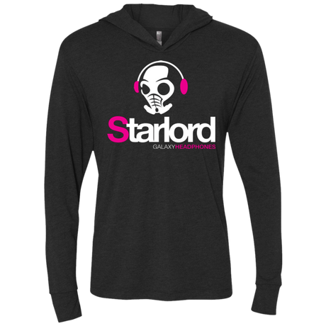 T-Shirts Vintage Black / X-Small Galaxy Headphones Triblend Long Sleeve Hoodie Tee