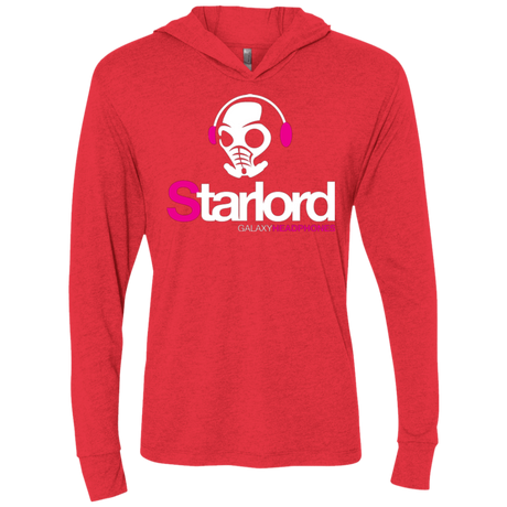 T-Shirts Vintage Red / X-Small Galaxy Headphones Triblend Long Sleeve Hoodie Tee