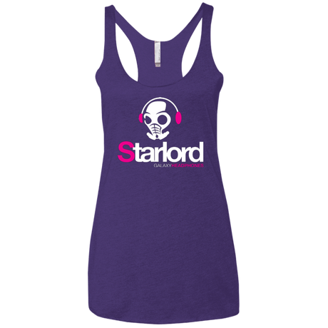 T-Shirts Purple / X-Small Galaxy Headphones Women's Triblend Racerback Tank