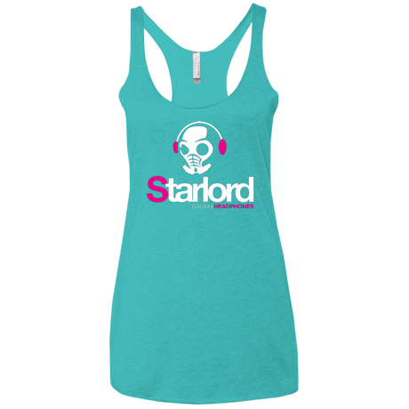 T-Shirts Tahiti Blue / X-Small Galaxy Headphones Women's Triblend Racerback Tank