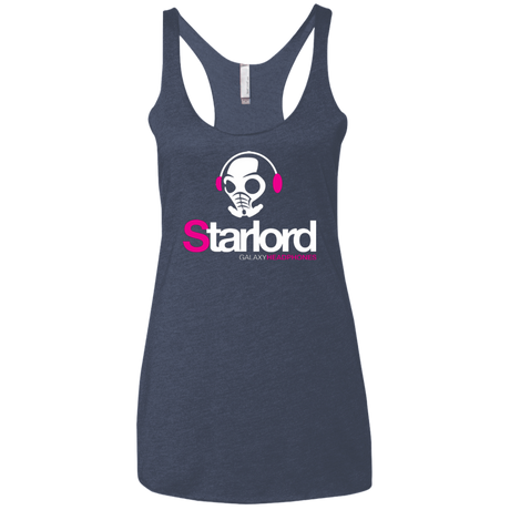 T-Shirts Vintage Navy / X-Small Galaxy Headphones Women's Triblend Racerback Tank