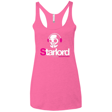 T-Shirts Vintage Pink / X-Small Galaxy Headphones Women's Triblend Racerback Tank