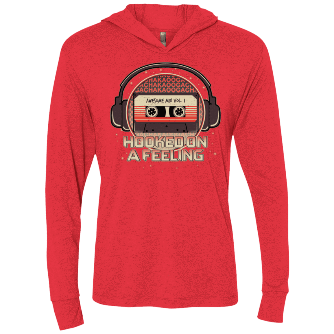 T-Shirts Vintage Red / X-Small Galaxy Mix Triblend Long Sleeve Hoodie Tee